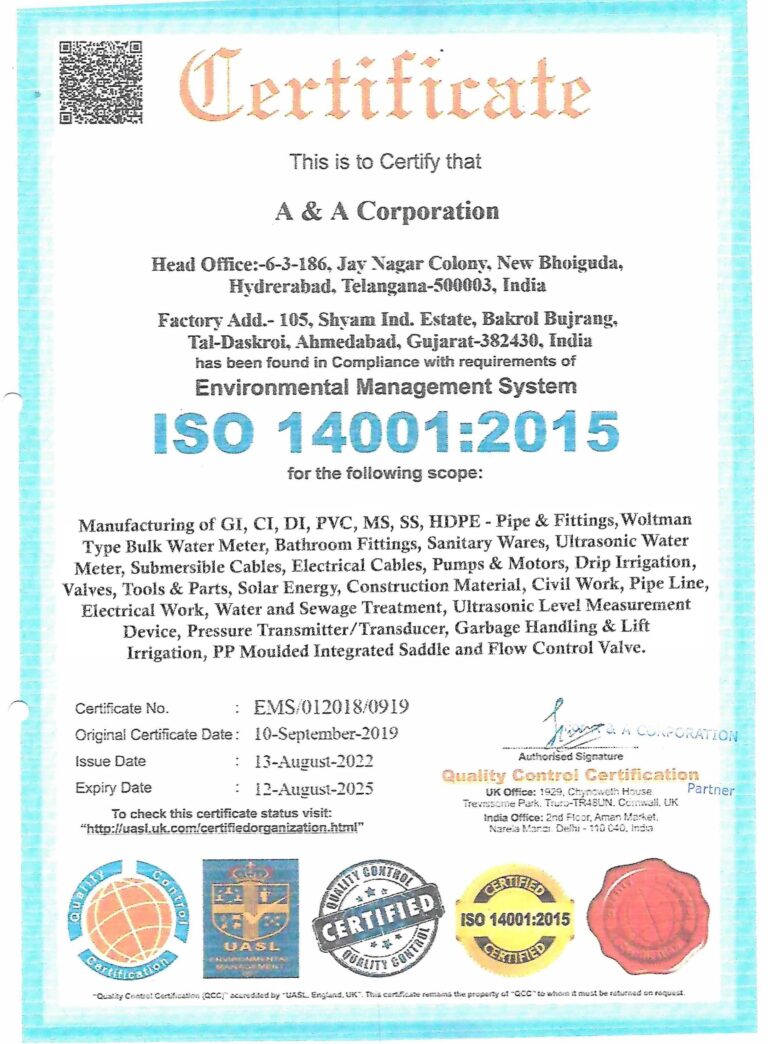ISO certificates14001